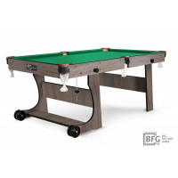 !Бильярд BFG Compact Light 6 (Анкор) (РП, анкор темный (ЛДСП), ЛДСП_16, Сукно Euro Pro 50 ш1.98м Yellow green, Х/б сетка)