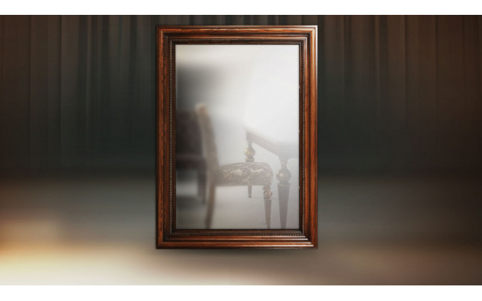 Зеркало Фоджи 2146х1546 (Глейс,Матовый лак 30%,Фреска/Сильвер)