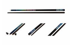 Кий / пирамида 2-pc "Winner Carbon 001" (черно-синий) оплетка натуральная кожа